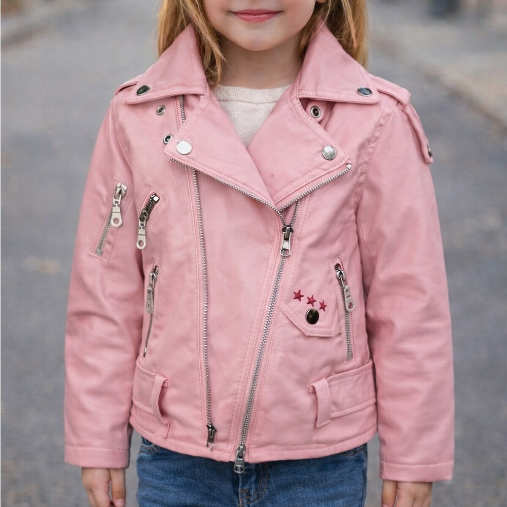 Habitat Light Pink Kids Moto Jacket NWOT